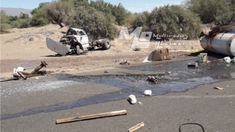 Un camión protagonizó un grave accidente en Fiambalá
