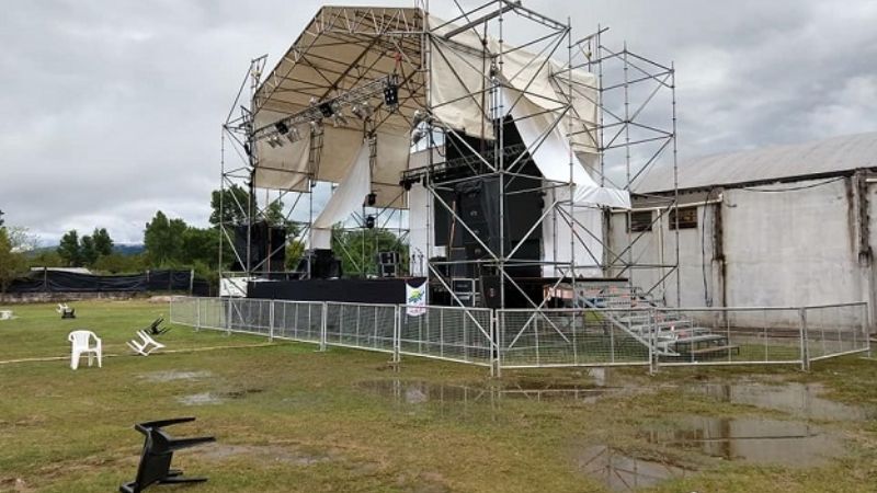 Temporal sorprendió durante el Festival del Pimiento y provocó destrozos
