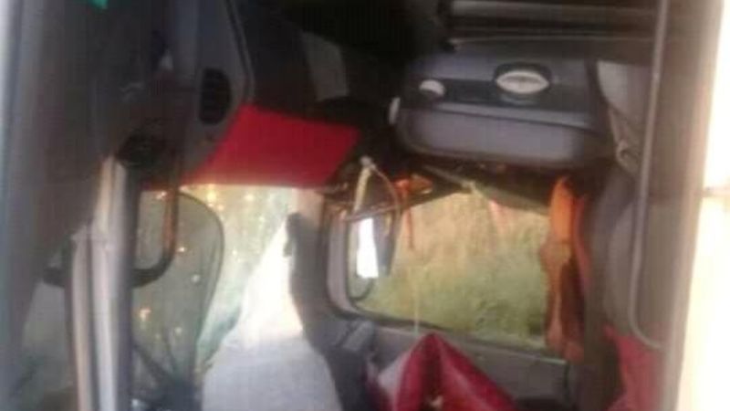 Volcó un camión en la Ruta Nacional N°157