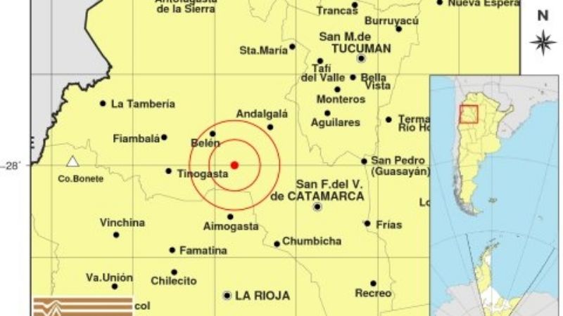 Fuerte temblor cerca de Belén
