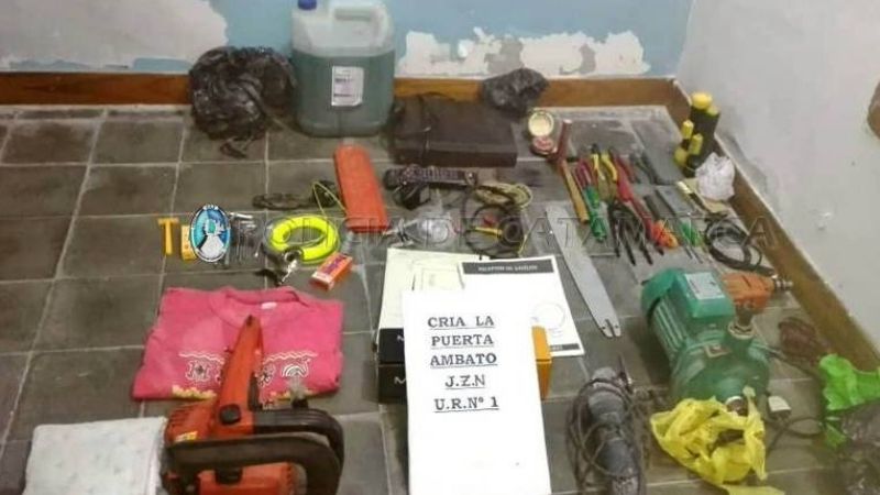 Atrapan al ladrón de varias herramientas en La Puerta