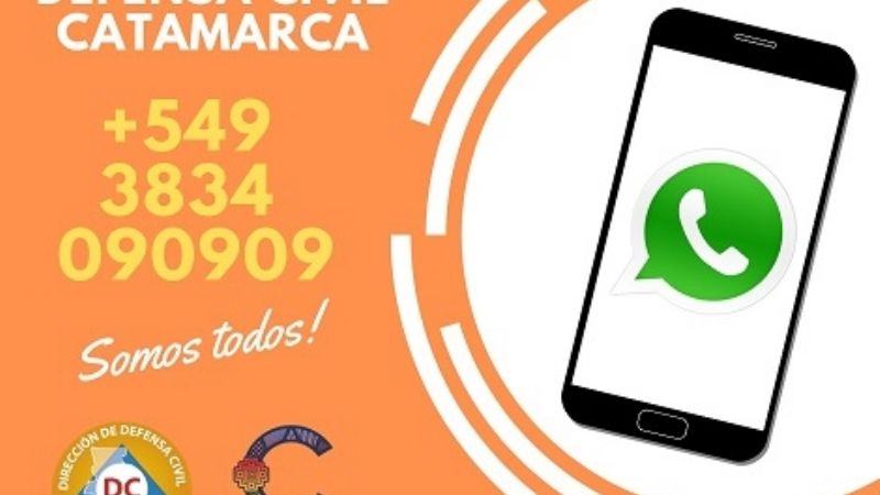 Defensa Civil suma el Servicio de atención por Whatsapp