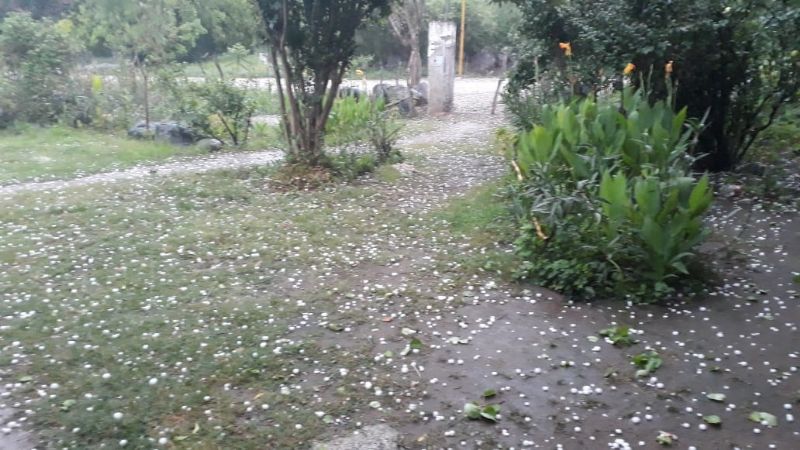 Cayó granizo en Chumbicha