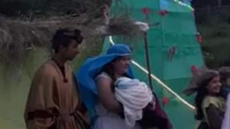 Pesebre viviente en Tintigasta