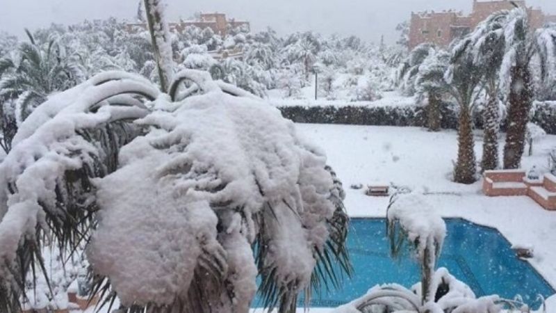Nevó por primera vez en 50 años en el desierto de Marruecos