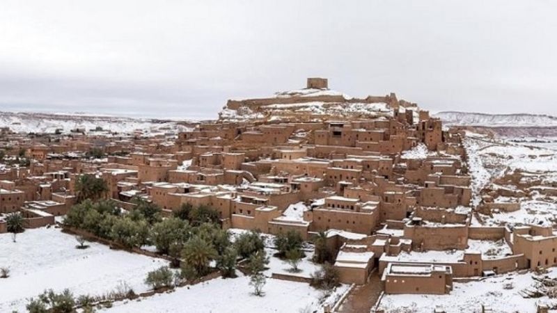 Nevó por primera vez en 50 años en el desierto de Marruecos