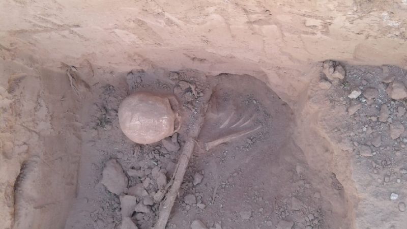 Encuentran restos óseos de dos personas, enterrados en pleno centro de Belén