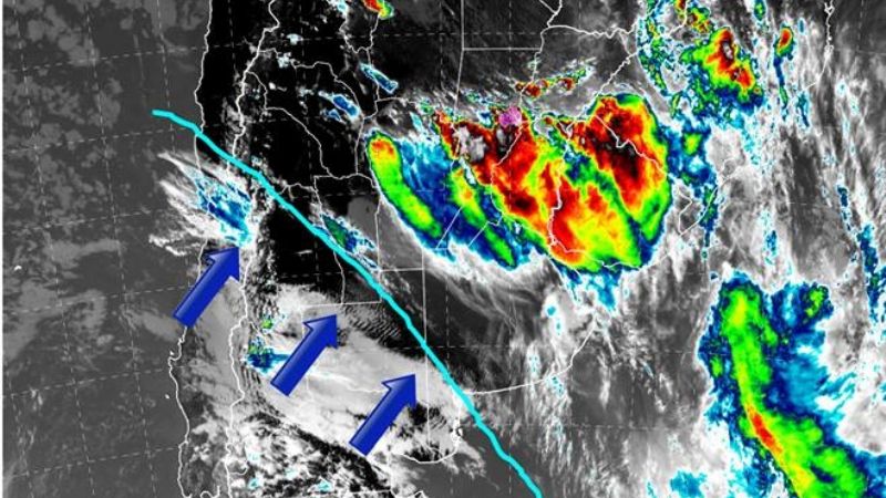 Llega el frente frío y cae bruscamente la temperatura