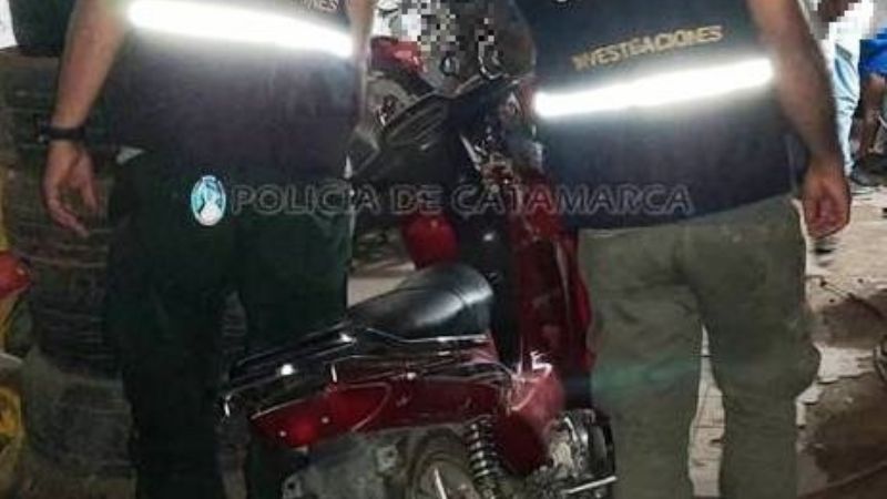 Recuperan una moto robada en Valle Viejo