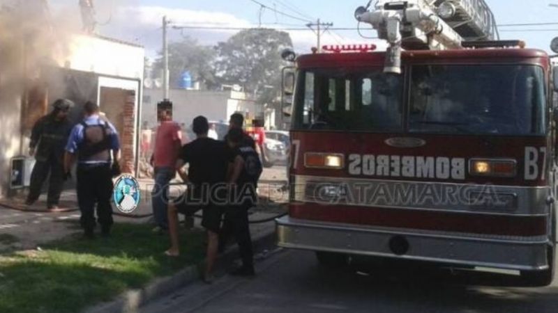 Se incendió una vivienda cerca del hospital