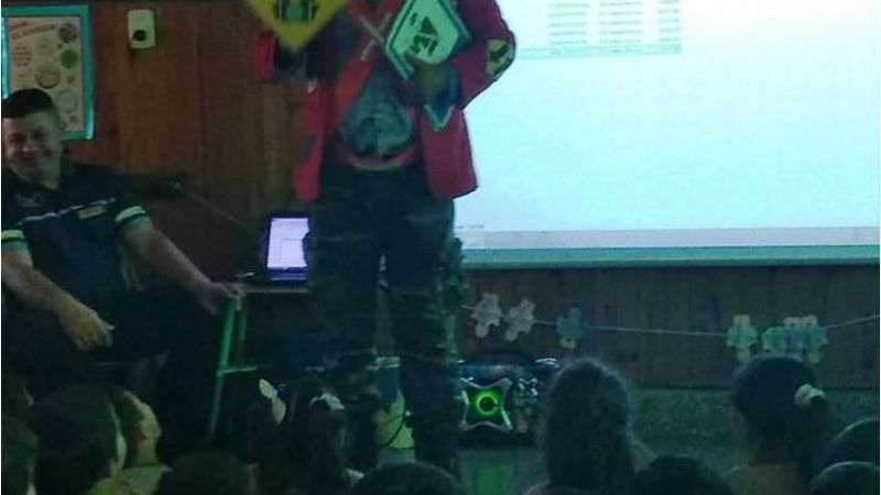 Charlas de seguridad vial en un Colegio de la Capital