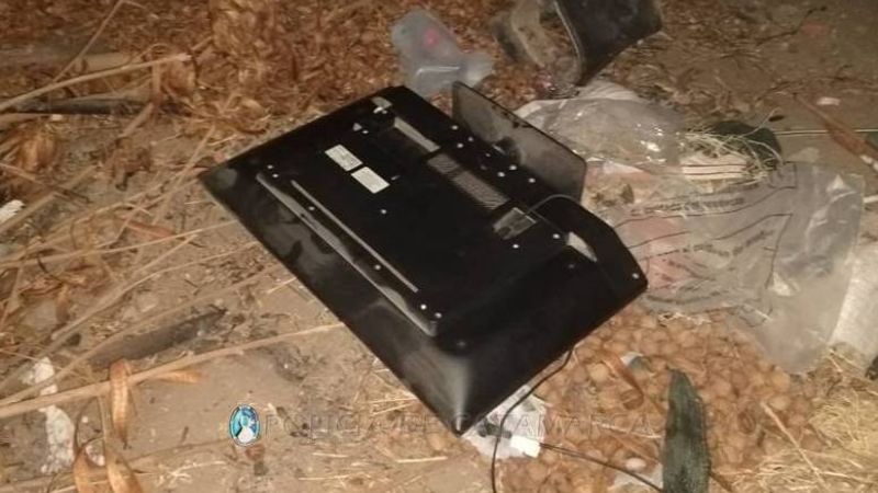 Robaron un televisor y lo abandonaron en un descampado