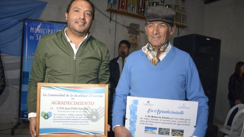 Provisión de agua potable en El Cerrito y la urbanización en el acceso a barrios del Este