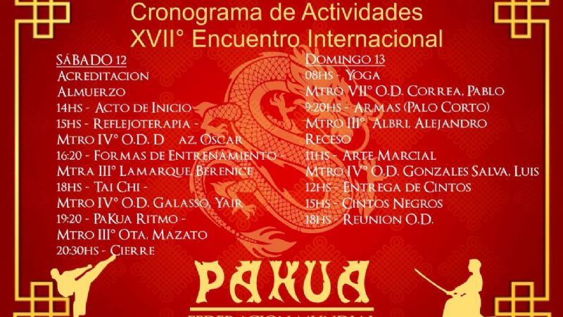 La Federación Mundial de PaKua se reúne en Catamarca