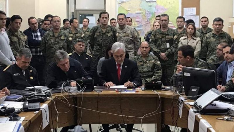 Piñera redobla la apuesta contra los manifestantes: "Estamos en guerra"