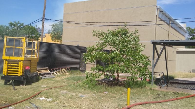 Incendio en un pabellón del CAPE