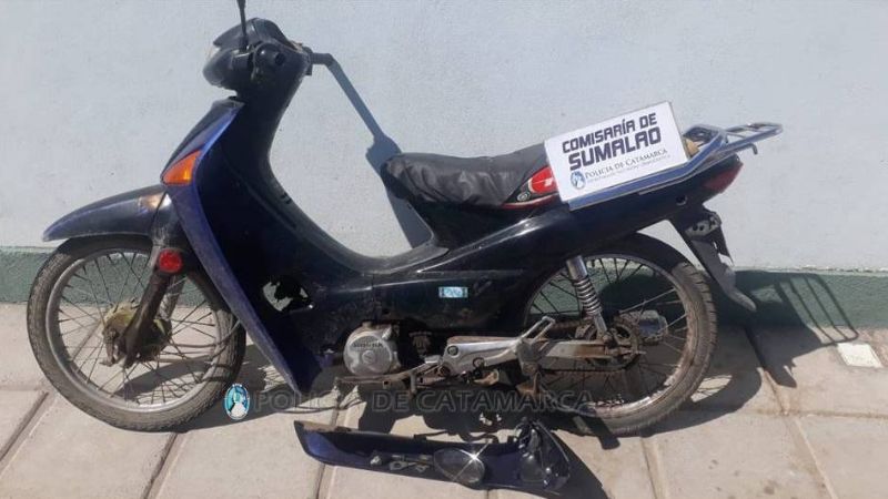 Secuestran una moto escondida en un descampado en Valle Viejo