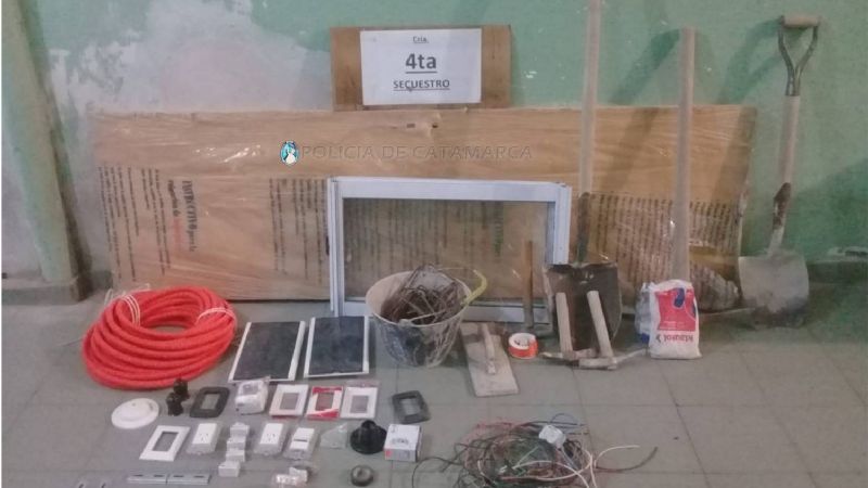 Recuperan elementos robados de una obra en construcción