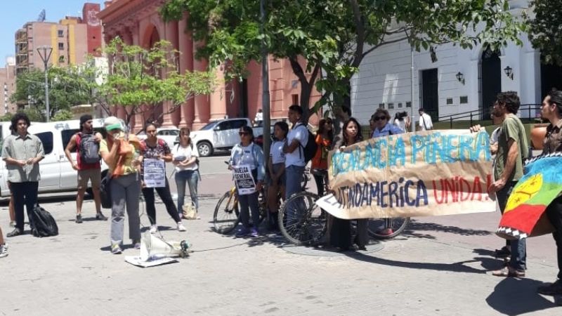 Manifestación en solidaridad con el pueblo chileno