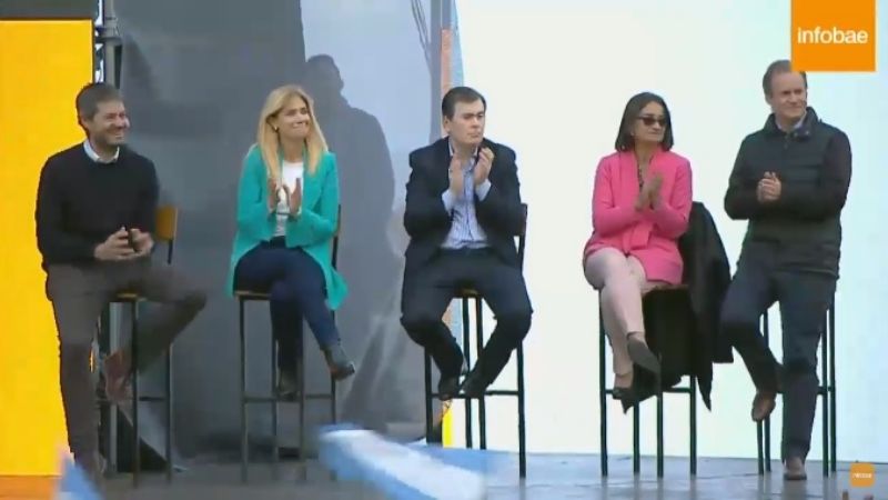 Corpacci, en el palco del acto de cierre del Frente de Todos