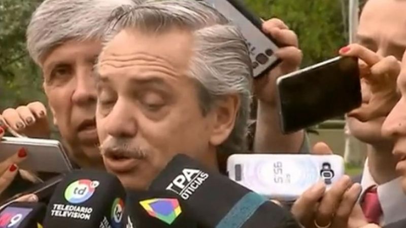 Antes de votar, Alberto recordó con emoción a Néstor Kirchner