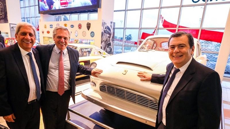 Alberto Fernández estuvo con Zamora en Santiago