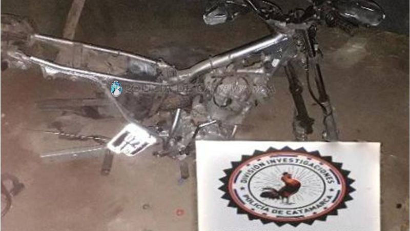 Buscaban una moto robada y encontraron el cuadro y el motor