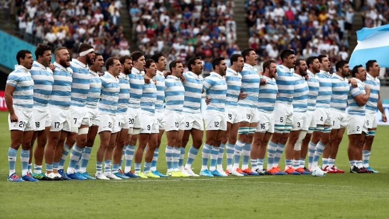 Los Pumas ante Inglaterra, en el Mundial de Japón