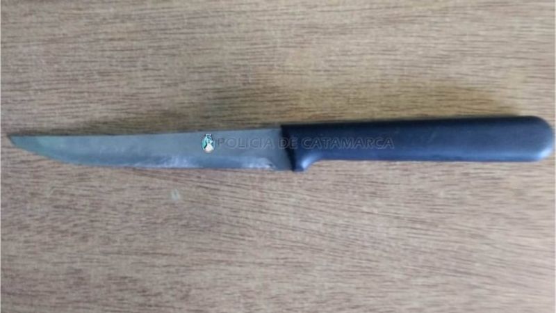 Quiso herir a su pareja con un cuchillo