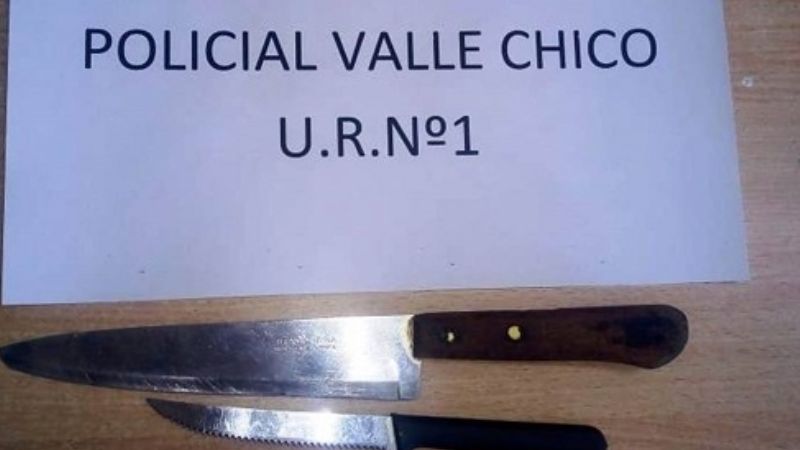 Detenidos con armas blancas en Valle Chico