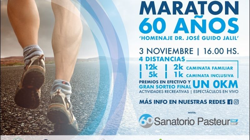 Presentan el Mega Maratón 60 años Sanatorio Pasteur