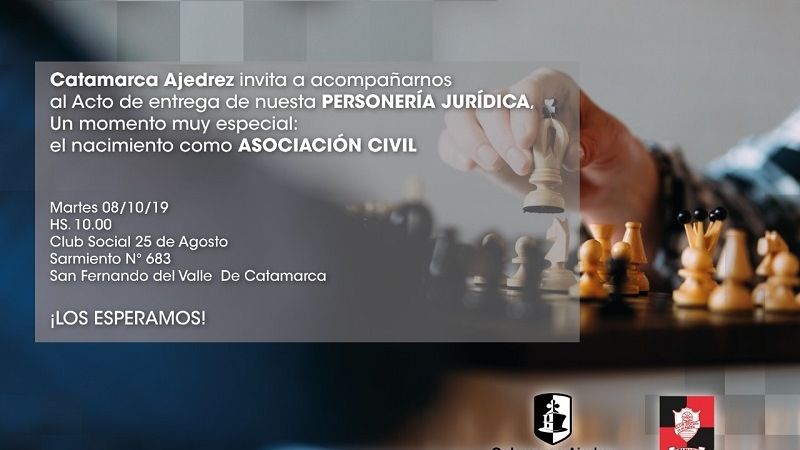 Personería Jurídica para Catamarca Ajedrez