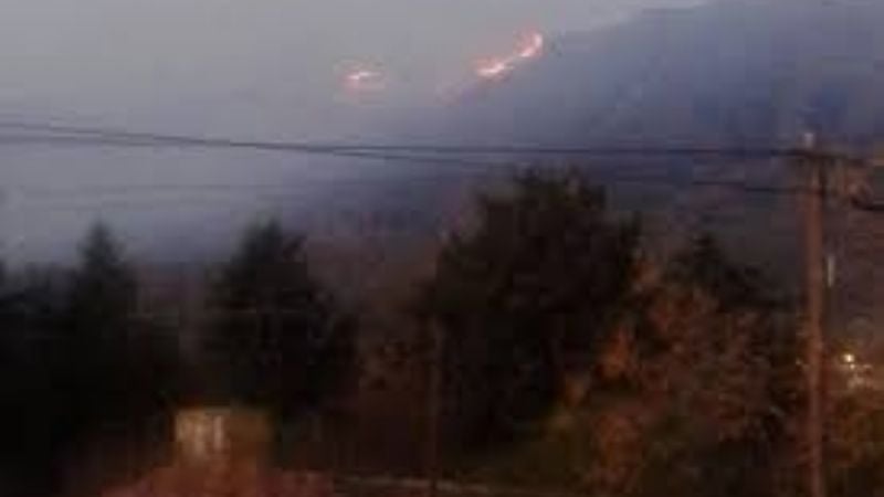 Incendio se expande y amenaza línea eléctrica