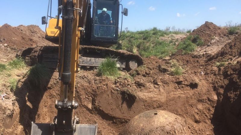 Rescataron los fósiles del gliptodonte hallado en Ezeiza