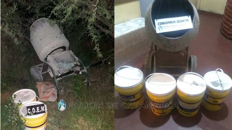 Adolescente demorado por el robo de una hormigonera y materiales de construcción