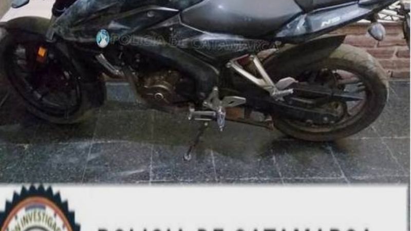 Recuperan una moto robada en Capayán