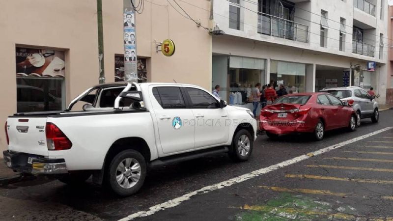 Choque múltiple en pleno centro