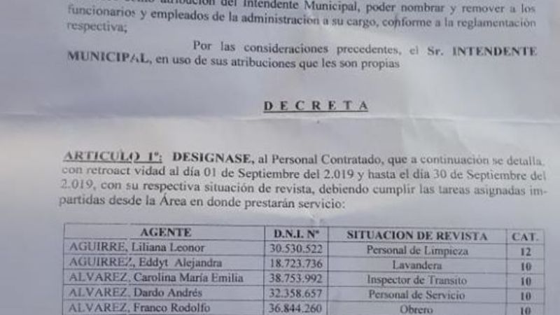 La larga lista de contratados de Páez antes de su despedida