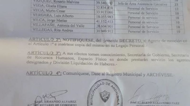 La larga lista de contratados de Páez antes de su despedida