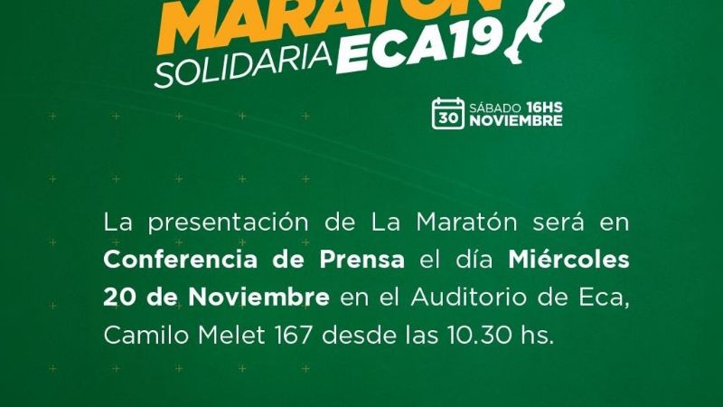Presentan la Maratón Solidaria Eca 2019
