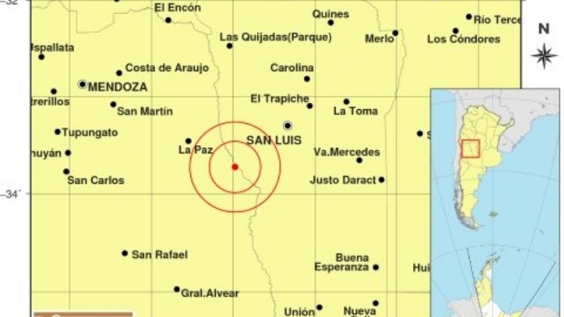 Fuerte temblor con epicentro en Mendoza: se sintió hasta en Buenos Aires