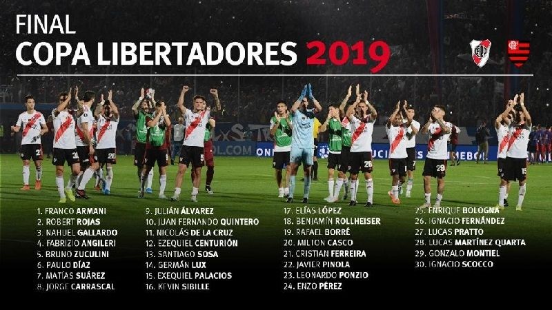 River lleva a todo el plantel para la final con Flamengo, en Perú