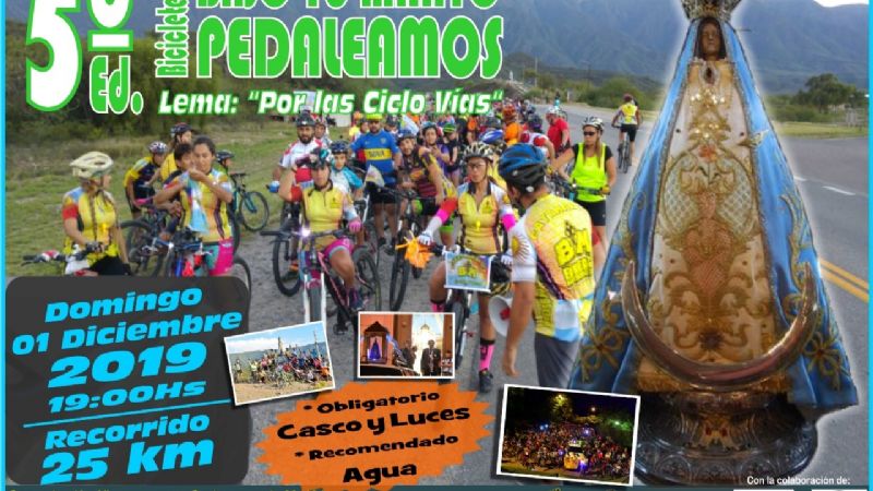Preparan para la 5° bicicleteada en homenaje a la Virgen del Valle