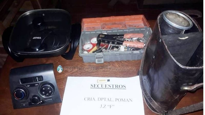 Un joven y un menor involucrados en robos perpetrados en Pomán