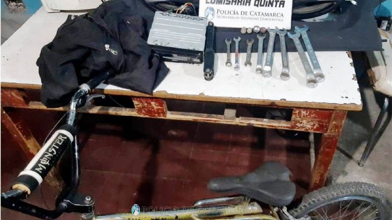 Policía de franco puso en fuga a un ladrón que abandonó el botín