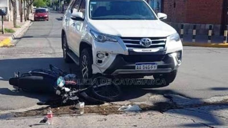 Mujer herida tras un choque en el centro