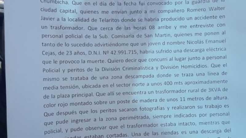 Un hombre murió electrocutado por realizar una conexión clandestina