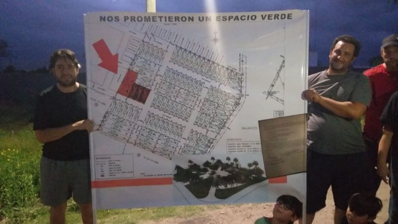 Vecinos del barrio Las Vertientes se quedaron sin espacio verde en Valle Viejo