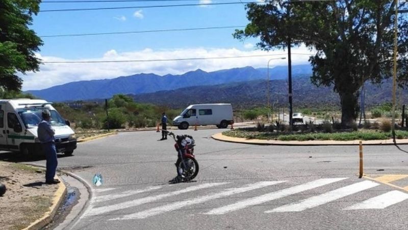 Choque en una rotonda