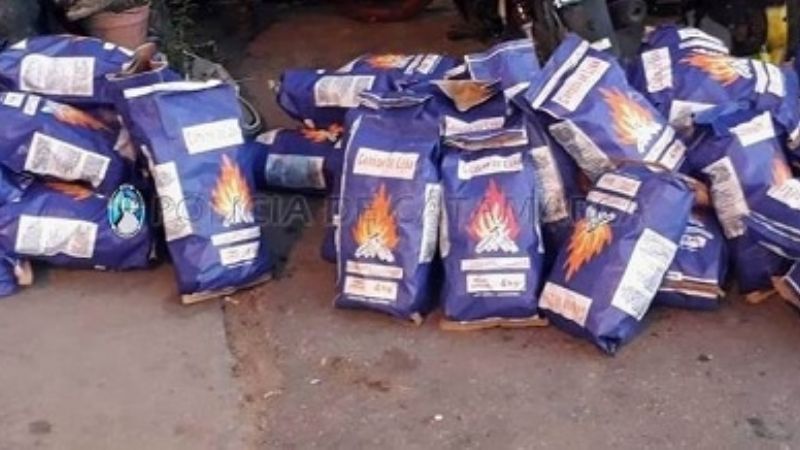 Llevaba 50 bolsas de carbón sin la guía correspondiente